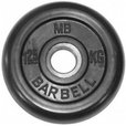 Диск обрезиненный Barrbell 1,25 кг 31 мм черный