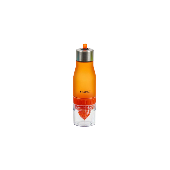 Бутылка для воды с соковыжималкой оранжевая - Изображение 137511