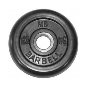 Диск обрезиненный Barrbell 1,25 кг 31 мм черный