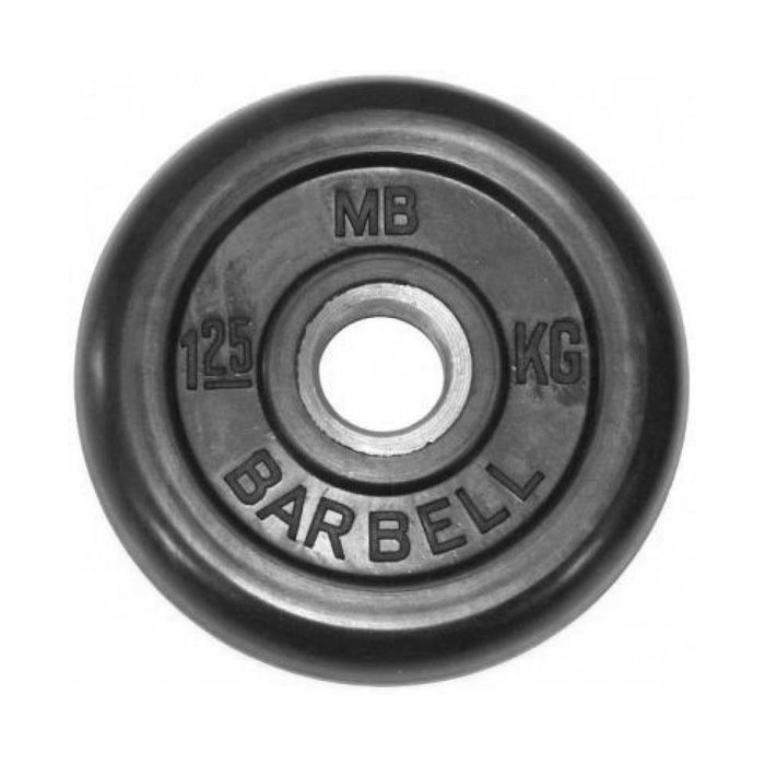 Диск обрезиненный Barrbell 1,25 кг 51 мм черный - Изображение 140802
