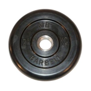 Диск обрезиненный Barrbell 2,5 кг 31 мм черный