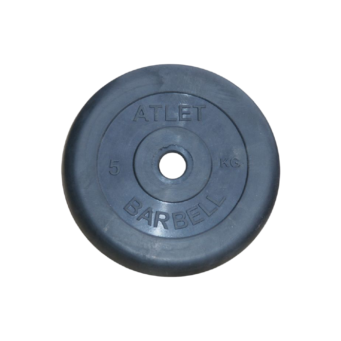 Диск обрезиненный Atlet 5 кг 51 мм черный - Изображение 140942