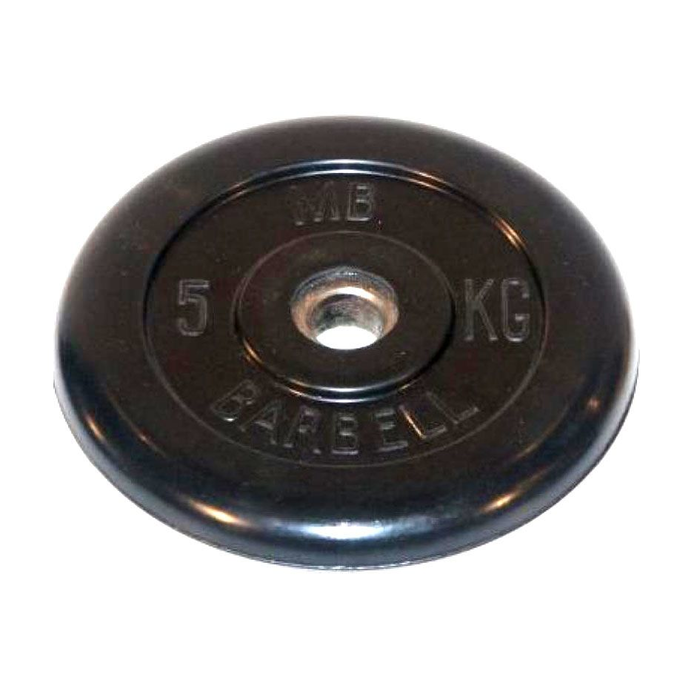 Диск обрезиненный Barrbell 5 кг 31 мм черный - Изображение 140982