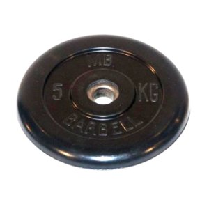 Диск обрезиненный Barrbell 5 кг 51 мм черный