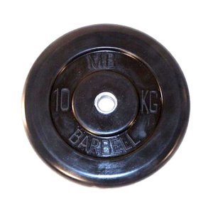 Диск обрезиненный Barrbell 10 кг 26 мм черный