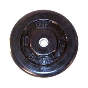 Диск обрезиненный Barrbell 10 кг 51 мм черный