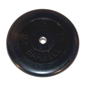 Диск обрезиненный Barrbell 15 кг 26 мм черный